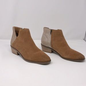 Frye Caden Ankle Booties Leather Suede Sparkle Back Size 8.5